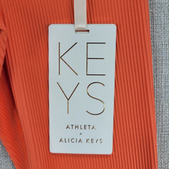 Athleta x Alicia Keys Womens Leggings Size XXS Orange Elation Ribbed Tight NEW - Picture 8 of 15